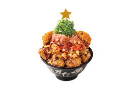 今年は総重量約1.2kgで標高約250mm！すた丼名物「ツリーすた丼」クリスマス限定販売