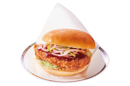 コメダ珈琲店、16日より生姜醤油ソースの「鶏タツタバーガー」が復活