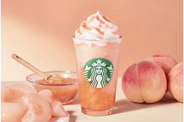 スタバ新作「ヘブンリー ピーチ フラペチーノ」8月1日より登場