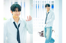 BTS・Vの「ダンディな空港ファッション」が話題、パリへ出国【PHOTO】