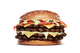バーガーキング、ビーフパティ4枚を使用した“超大型チーズバーガー”の食べ放題イベントを開催！27日から1週間実施