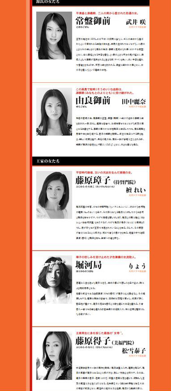 Nhk大河 平清盛 の女性キャスト発表 深田恭子 武井咲ら錚々たる顔ぶれ 2枚目の写真 画像 Rbb Today