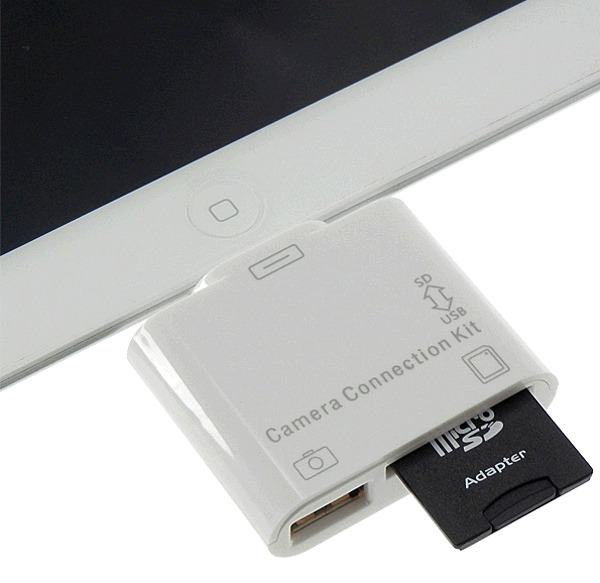 iPad、iPad 2用コネクションキット……SDカードリーダー、USBポートの増設に RBB TODAY