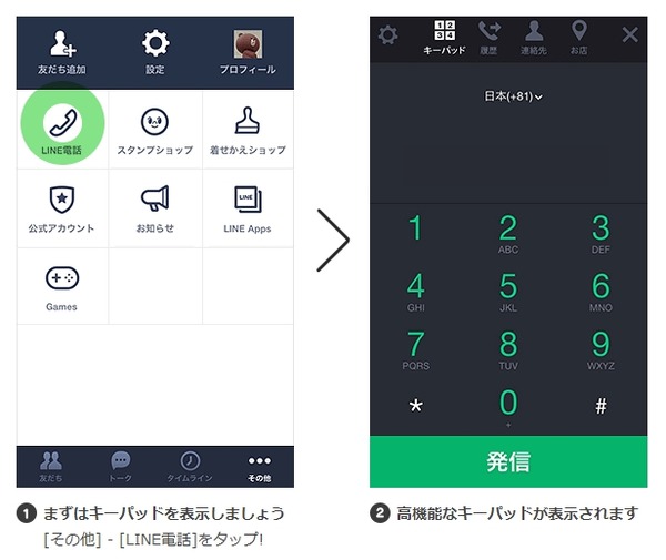 LINE、iPhone版アプリがIP電話サービス「LINE電話」に対応