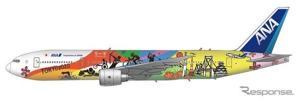 ANA 東京オリンピック特別塗装機 ANA、東京オリンピック・パラリンピック特別塗装機のデザイン決定