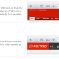 CNNやReutersといった代表的なニュースサイトの例。「HTML5 video」の部分を強調する