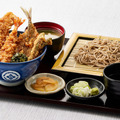 「たれづけあじわい天丼（小）藪そばサービスセット（みそ汁付）」1,400円（税込）