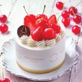 さくらんぼと苺のショートケーキ