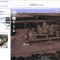 Earth ビューで見るアンコールワットの3D イメージ