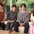 左から）山本浩司、七五三掛龍也、亀梨和也、藤本美貴　（C）フジテレビ
