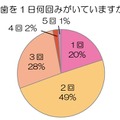 歯を1日何回みがいていますか？