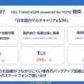 ドコモ、au、ソフトバンクの3回線を切り替える国内マルチキャリアeSIM©H.I.S. Mobile