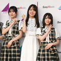 （左から）櫻坂46・的野美青、乃木坂46・賀喜遥香、櫻坂46・森田ひかる【撮影：平木昌宏】