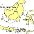 インドネシア「JaKa2LaDeMaプロジェクト」ルート図