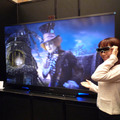 3D対応のレーザーテレビ（北米で発売中のものを参考展示）