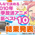 みんなで決める2010年春季放送アニメ人気ベスト10