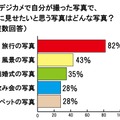 デジカメで自分が撮った写真で、人に見せたいと思う写真はどんな写真？