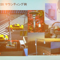 Access Point 7220のマウンティング例。高所から吊り下げて利用する