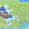 16時現在の降雨状況。西部を中心に強い雨が降っていることがわかる