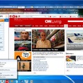 「Internet Explorer9」で閲覧したCNNとAmazonのサイト