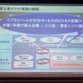 同社は、プライベートクラウドサービスの目標として、今後5年間で導入企業1,000社、売上3,000億円を目指すとしている