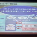 同社は、プライベートクラウドサービスの目標として、今後5年間で導入企業1,000社、売上3,000億円を目指すとしている