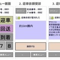 タクシー車内の端末画面