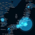 最高記録を更新した瞬間の日本のツイート分布図