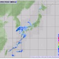 気象庁サイトの降雨情報。西から天気が下り坂で、夜半には関東でも雪の予報