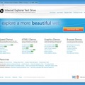 「IE10 Platform Preview」トップ画面（サイトは「Internet Explorer Test Drive」サイトトップページ）