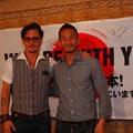 映画「パイレーツ・オブ・カリビアン」最新作公開を前に日本向けに特別会見を開いたジョニー・デップ（左）と中田英寿氏