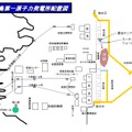 福島第一原発の配置図。図の右上が油漏れが確認された箇所