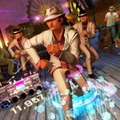 話題のKinect『DANCE CENTRAL』をタレントやモデルがプレイ  画面上のキャラクターにあわせてダンス。基本的な動作は右側のアイコンに表示される。