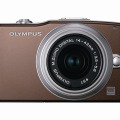 「OLYMPUS PEN mini E-PM1」ブラウン