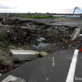 県道58号線。七ヶ浜町菖蒲田浜付近（7月下旬）
