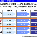 高校生の動画サービス利用状況