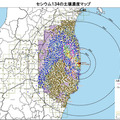 セシウム134の土壌濃度マップ