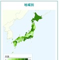 投稿者の分析レポートの例（地域別分布状況）