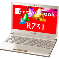 「dynabook R731」シャンパンゴールド