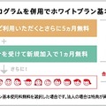 無料期間の組み合わせ内容