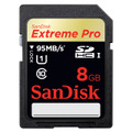 「サンディスク・エクストリーム・プロ・SDXC・UHS-Iカード」8GB