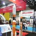 三菱重工のブース。H-IIAロケットの後続機・同-IIBロケットのモデル