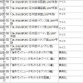 共通収録コンテンツの一覧