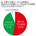 夫婦で大自にしている時間は「家の中の時間」と「外出先での時間」ではどちらが多いですか