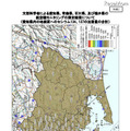 愛知県内の地表面へのセシウム134、137の沈着量の合計