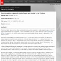 Adobeによるセキュリティアップデート情報（Adobe Security Bulletins APSB11-30）