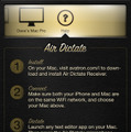 iPhoneで動作するAir Dictate