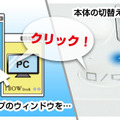 パソコンとiPhone/iPad/iPod touchをモード切り替えするイメージ