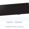 抗議活動中のGoogleのウェブサイト