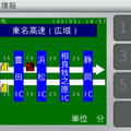 高速道路の広域情報としてこのような表示方法も可能だ。